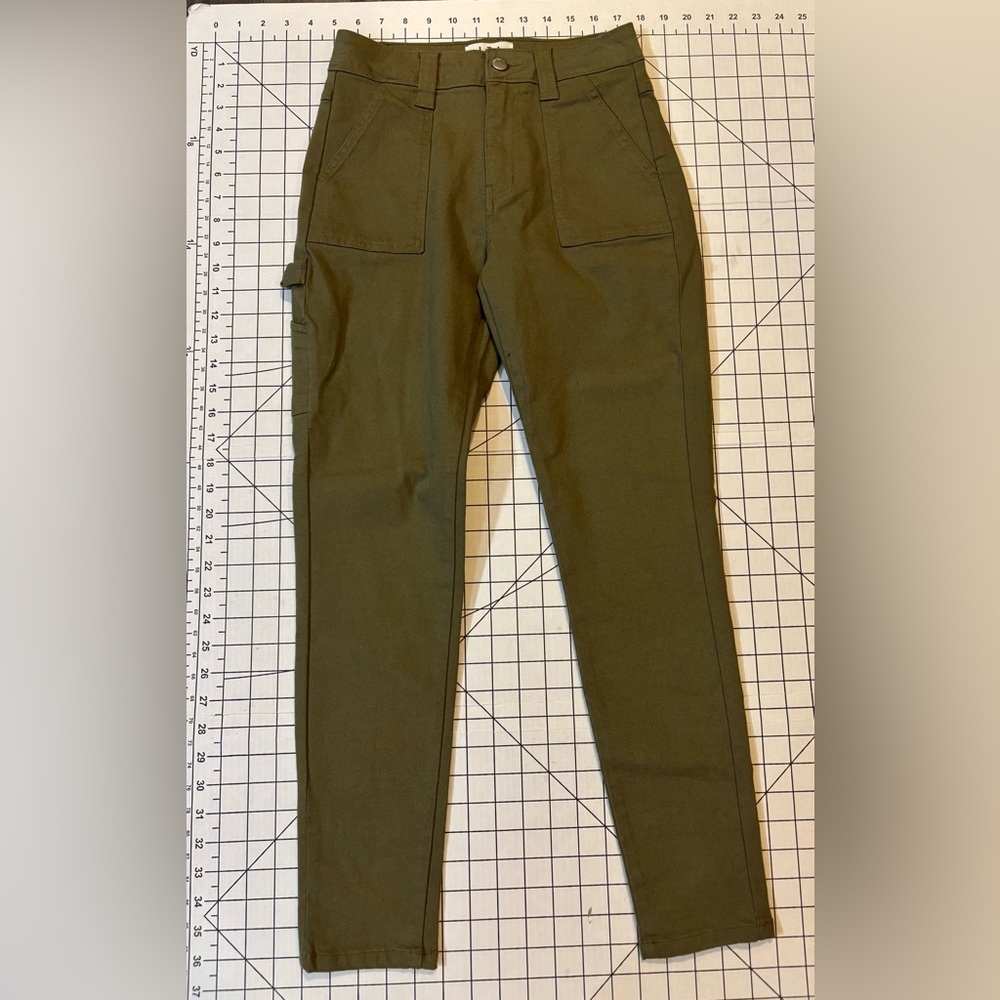 L.T.J. Letters to Juliet‎ Women’s Small Olive Utility High Rise Carpenter Pants